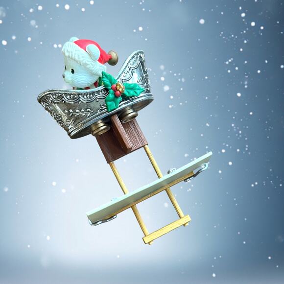 Vtg. 1993 Enesco "Seeing is Believing" Bear with View Toy Christmas Ornament - Picture 5 of 12